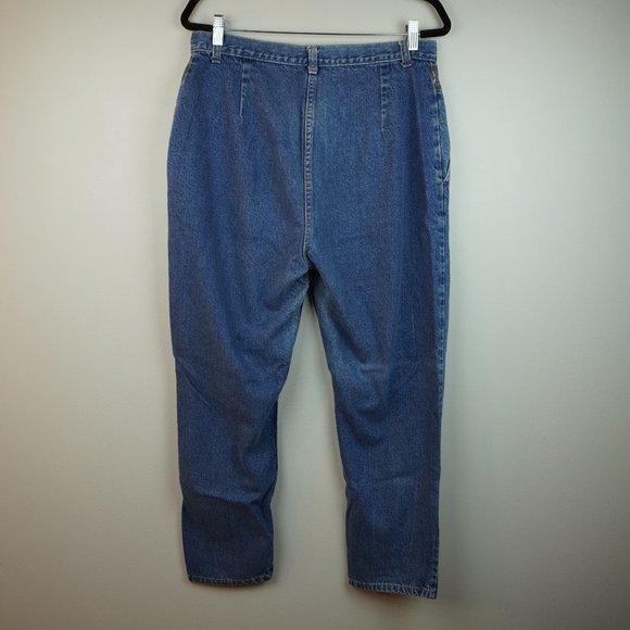 Vintage Boca Chica Gray Pleated Panel Blue Jeans Waist 32" - Picture 5 of 6